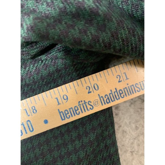 Chaus Women's Blazer Blue Green Houndstooth Wool Blend Gold Buttons‎ Size 14 - Picture 6 of 8